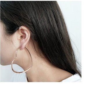 NWT, Big Heart Hoop Earrings